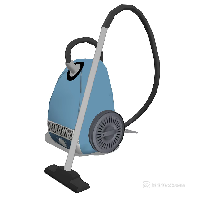 Upright Blue Vacuum Cleaner With Powerful Suction For Daily Home Cleaning Use 3d model 
