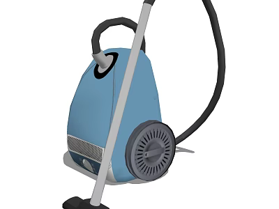 Upright Blue Vacuum Cleaner With Powerful Suction For Daily Home Cleaning Use 3d model