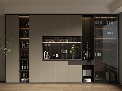 Home Wine Cabinet 3d model