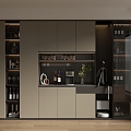 Home Wine Cabinet 3d model