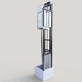 Elegant Modern Elevator Design With Transparent Cabin And Metal Frame Structure