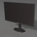 Modern Black Desktop Computer Monitor With Sleek Design And Stable Base