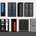 Industrial Equipment Featuring Various Cabinets Digital Screens Control Panels And Safety Extinguishers