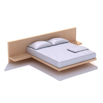 Indoor Furniture Modern Furniture Bed Double Bed 3d model