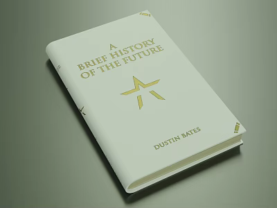 A Brief History of the Future Book by Dustin Bates with White Cover and Gold Star 3d model