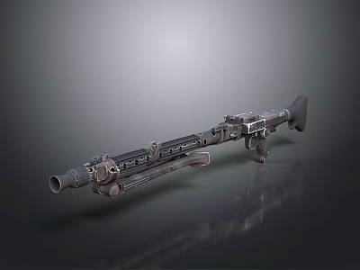 Tactical Sniper Rifle With Metallic Barrel Detailed Stock And Heavy Duty Structure Design 3d model