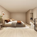 Modern Loft Apartment Living Room With Curved Sofa Coffee Table TV Wall And Plants