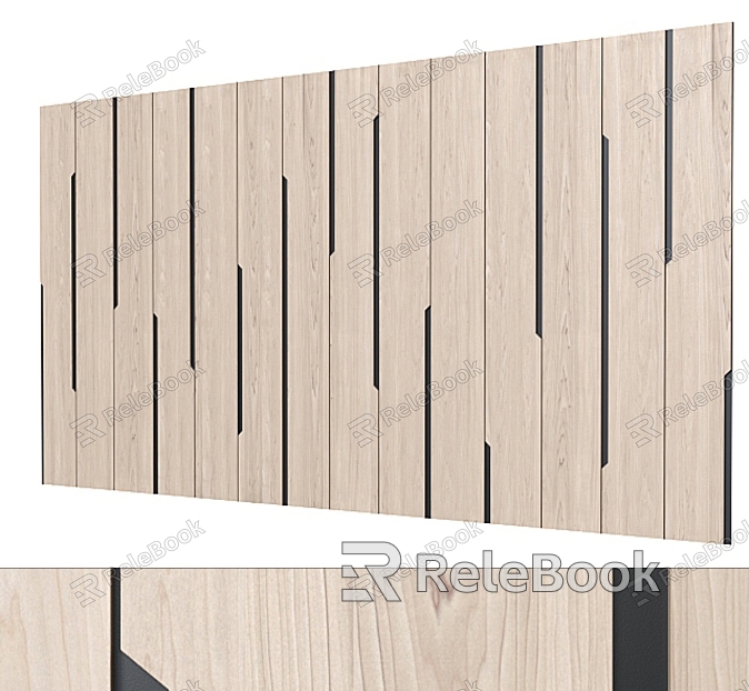 Wood veneer clapboard wall trim model