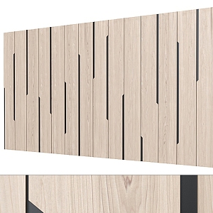 Wood veneer clapboard wall trim 3d model