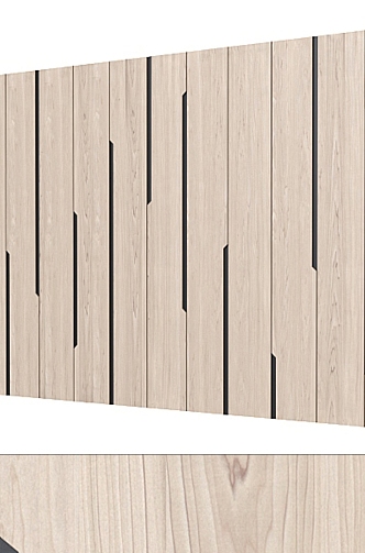 Wood veneer clapboard wall trim 3d model