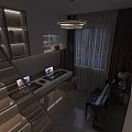Modern Living and Dining Room Interior With Sofa Coffee Table TV and Decorative Plants