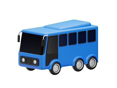 Bus Small Bus Transportation Cartoon Bus Animation Bus model