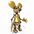 Modern robot space mechanical rat 3d model