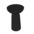 Modern Black Side Table With Round Top And Ribbed Base Stylish Accent Furniture