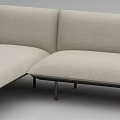 Modern Sectional Sofa With Neutral Upholstery And Different Configurations 3d model