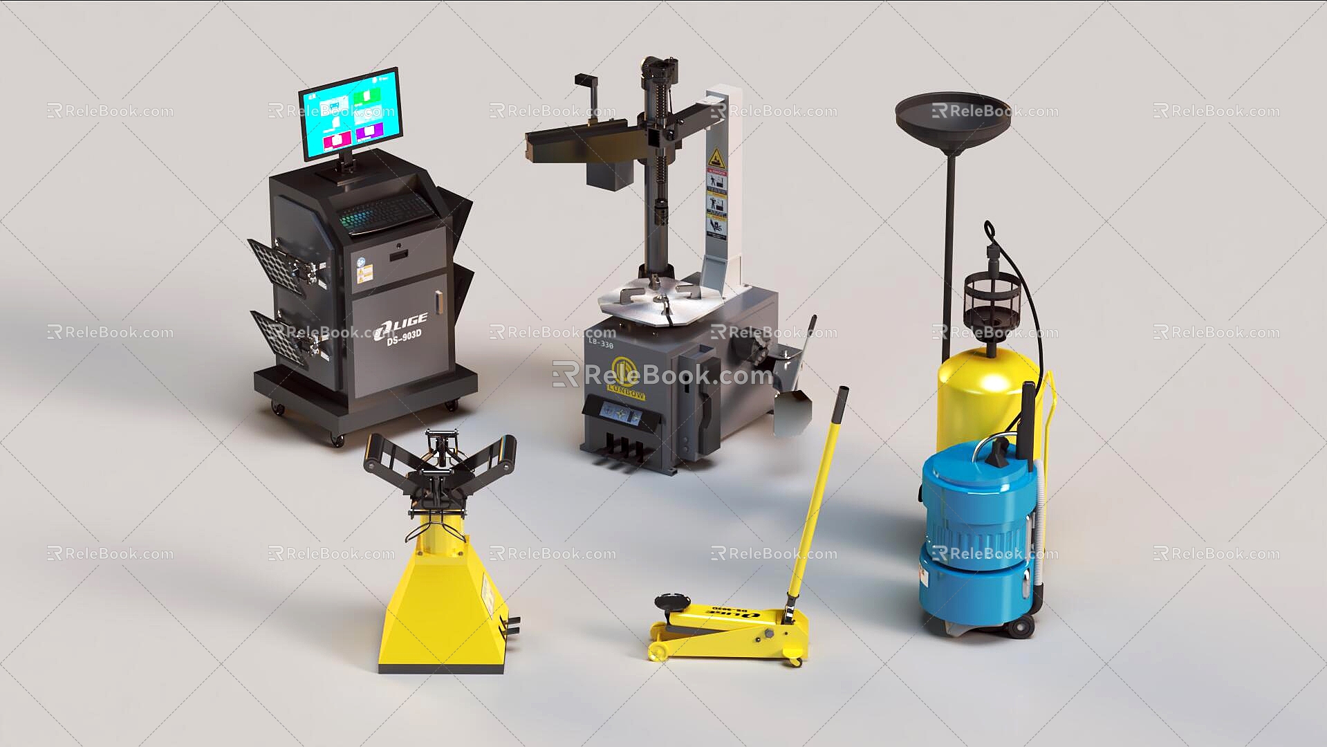 Jack vacuum cleaner drilling machine auto repair tools machine repair equipment 3d model