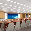 Modern School Lecture Hall With Seats And Screens 3d model