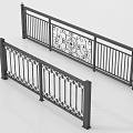 Ornate Black Metal Railings With Intricate Patterns For Balcony And Staircase