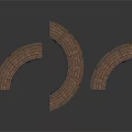 Curved Wooden Benches For Outdoor Park Seating With Natural Wood Surface