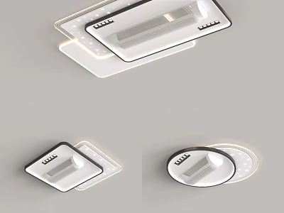 Modern Ceiling Lights With Various Shapes And Styles 3d model