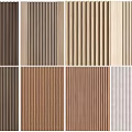 Vertical Striped Background Wall Design With Multiple Wood Tones And Textures For Interior Decor