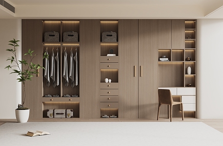 Modern Wardrobe Modern Light Luxury Wardrobe Modern Bedroom Wardrobe Cloakroom Wardrobe Finished Wardrobe 3d model