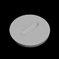 Modern Minimalist White Round Wall Decor With Elongated Slot Design For Home