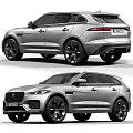 Silver Jaguar SUV featuring modern exterior design with sleek body and stylish headlights