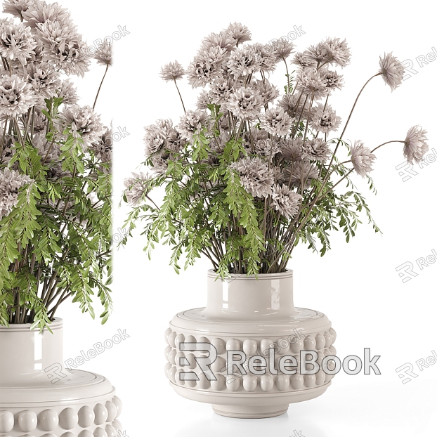 Quiet Flower Vase Flower-arrangement Pot Plant model