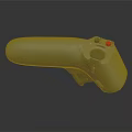 Gray Electronic Game Controller Handle With Red Button And Control Joystick