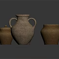 Hand Carved Clay Sculptures Featuring Traditional Pottery Textures And Shapes
