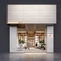 Modern Café Interior Design With Wooden Frames Open Layout Tables Chairs Plants And Lighting