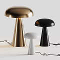 Elegant Mushroom Shaped Chandeliers With Conical Base In Gold Black White