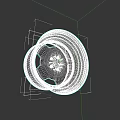 Automotive Tire With Silver Alloy Wheel Modern Spoke Design And Metallic Finish
