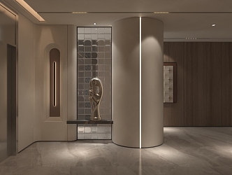 Light Luxury Entrance 3d model