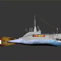 Unique Fish Shaped Boat Model With Colorful Body And Decorative Details