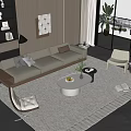 Modern Sofa Coffee Table Combination Sofa Coffee Table 3d model