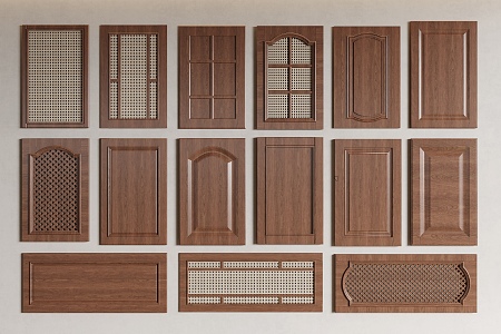 Middle Ancient Style Cabinet Door Panel Cabinet Door Panel Wardrobe Door Decorative Cabinet Door 3d model