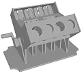 Industrial Equipment Metal Structure With Precision Holes Support Brackets And Control Knob