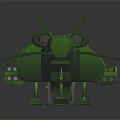 Green Sci Fi Spaceship Model With Futuristic Design And Detailed Structure 3d model