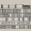 modern window casement window floor to ceiling window sliding window blinds bay window 3d model