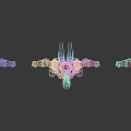 Game Movie Characters With Three Different Colored Sci Fi Superhero Armor Designs