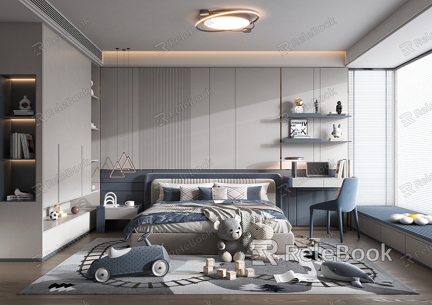 Modern Boys Room Boys Children Room model