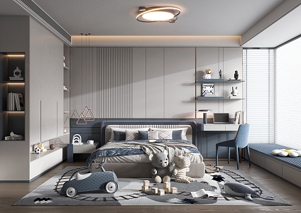 Modern Boys Room Boys Children Room 3d model