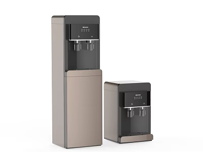 Modern Water Dispensers Large And Small With Brown Black Design For Home 3d model