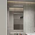 Modern Bathroom Interior With Vanity Mirror Cabinet And Toilet