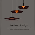 Medieval Droplight Design With Annular Amber Ambient Light For Interior Decor 3d model
