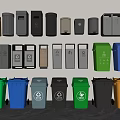 Modern trash can outdoor trash can outdoor trash can garbage sorting elevator trash can 3d model