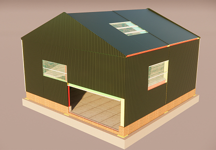 Modern House Steel Structure House 3d model