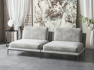 Modern double sofa model